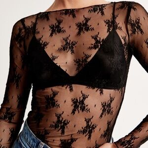 Abercrombie and Fitch Lace Slash top